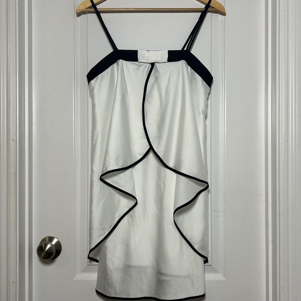 Kate Spade New York Dream a Little Dream Black White Flowy Charmeuse Chemise